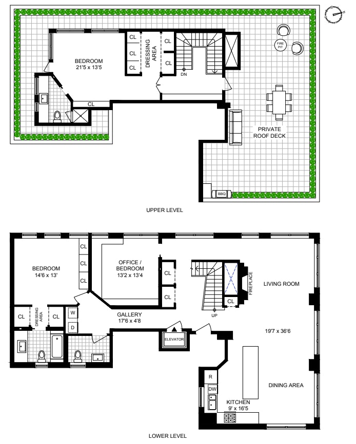 Floorplan for 5 Harrison Street, PH