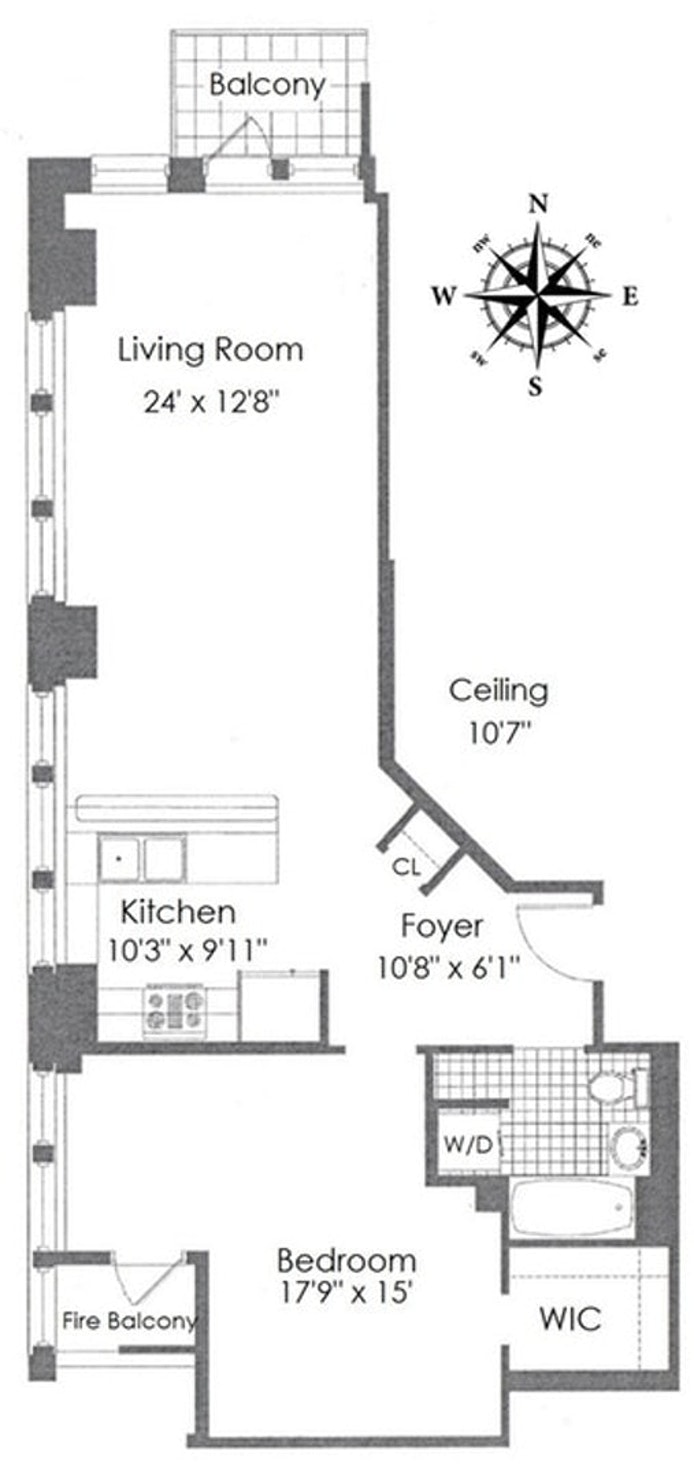 Floorplan for 45 East 30th Street, 11C