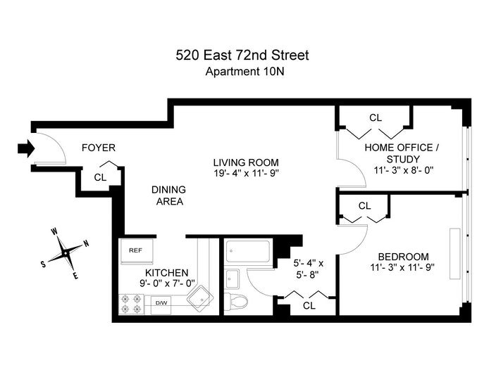 Floorplan for 520 East 72nd Street, 10N