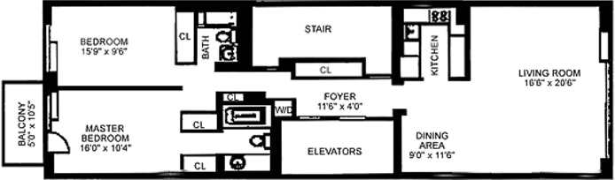 Floorplan for 14 East 96th Street, 7FL