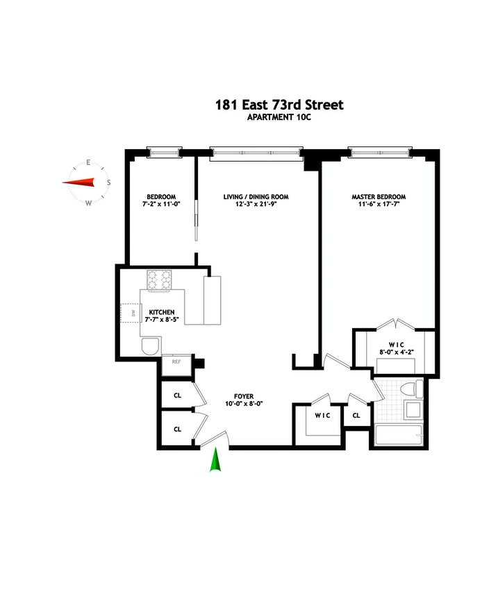 Floorplan for 181 East 73rd Street, 10C
