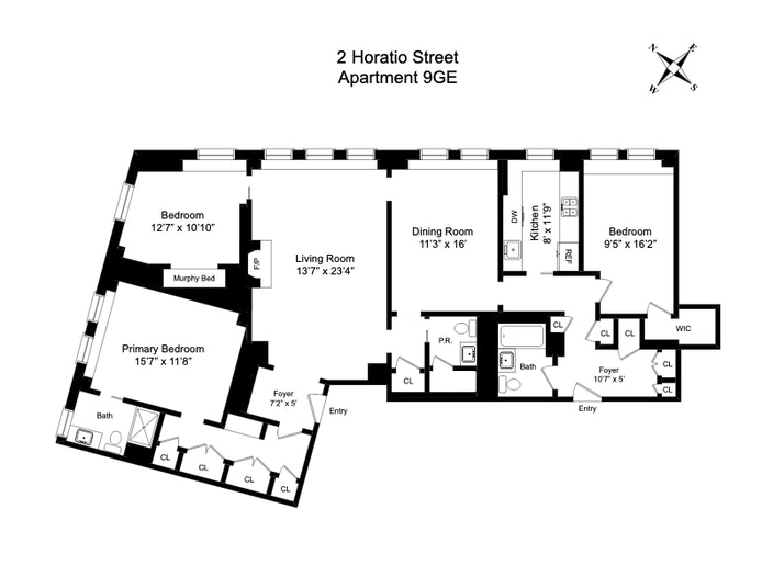 Floorplan for 2 Horatio Street, 9GE