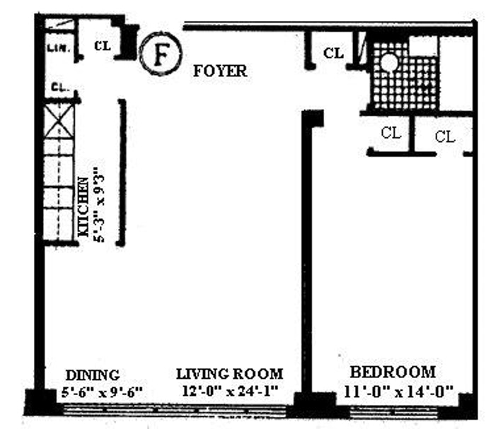 Floorplan for 45 West 10th Street, 7F