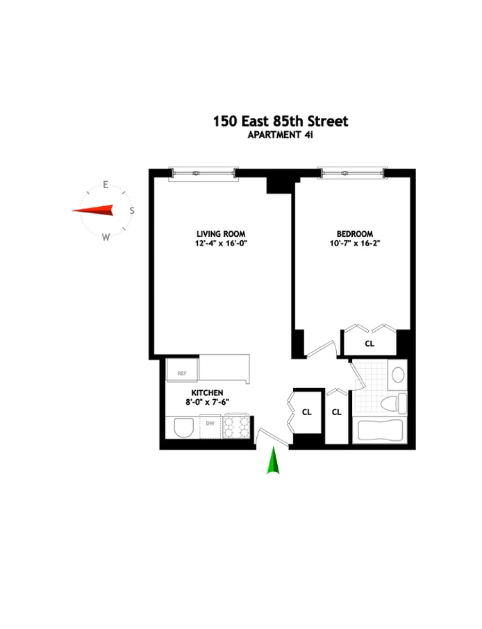 Floorplan for 150 East 85th Street, 4I