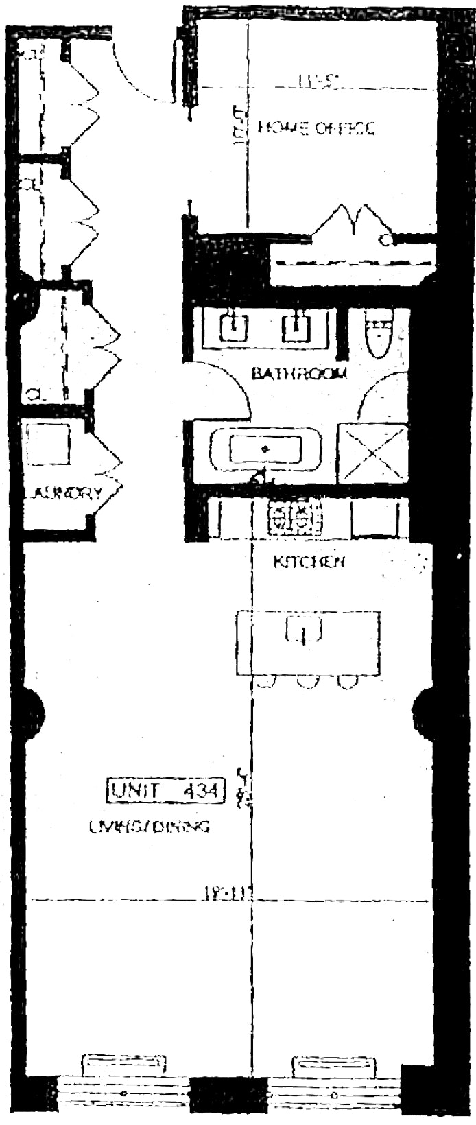 Floorplan for 360 Furman Street, 434