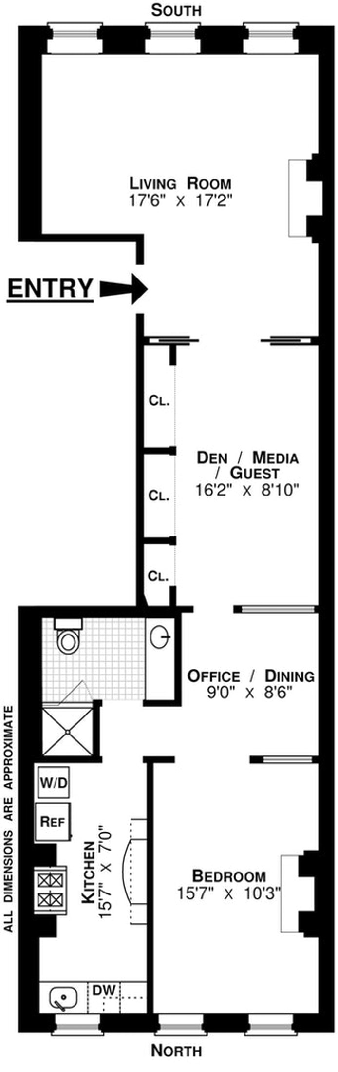 Floorplan for 355 West, 22nd Street, 2