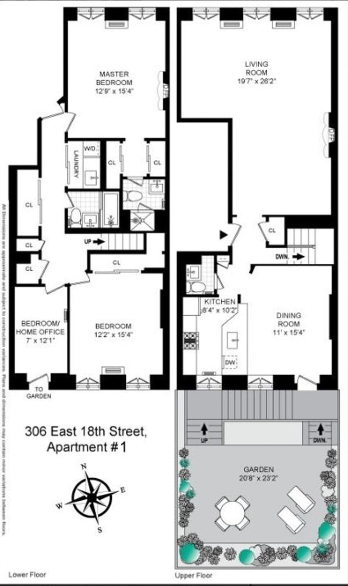 Floorplan for 306 East, 18th Street, 1