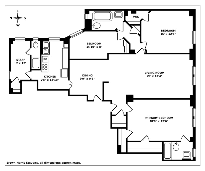 Floorplan for 160 Riverside Drive, 7C