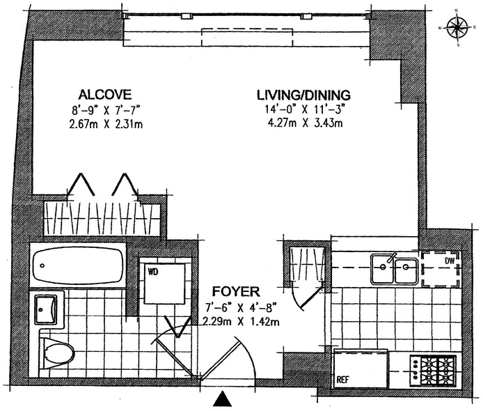 Floorplan for 240 Riverside Boulevard, 9P