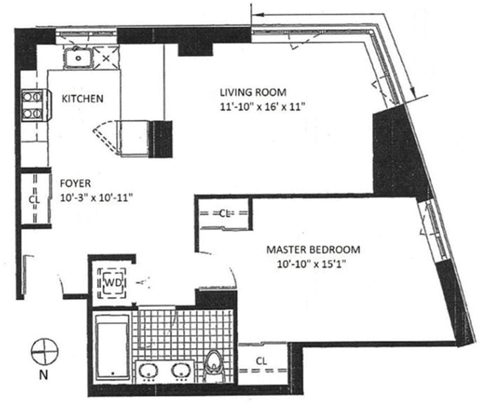 Floorplan for 100 Jay Street, 11H