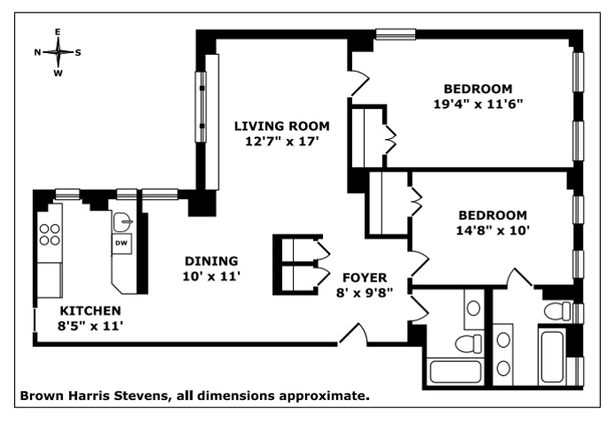 Floorplan for 500 West End Avenue, 2E