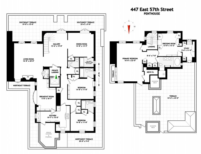 Floorplan for 447 East 57th Street, PH