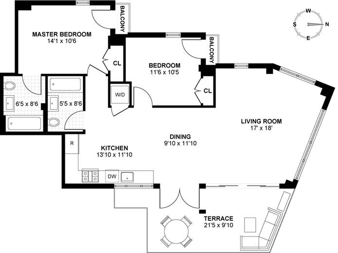 Floorplan for 618 Washington Avenue, 502