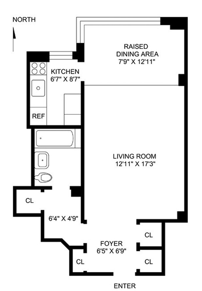 Floorplan for 7 Lexington Avenue, 11F