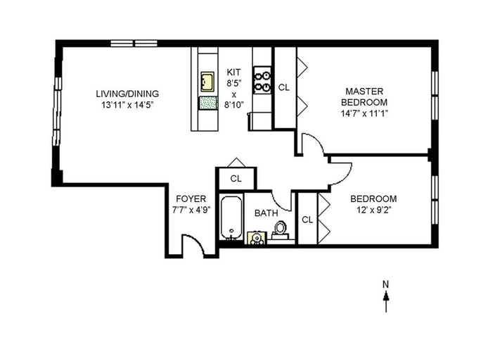 Floorplan for 53 Boerum Place, 10H