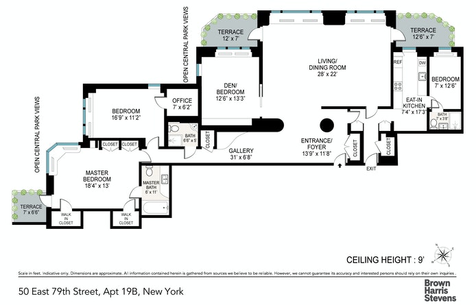 Floorplan for 50 East 79th Street, 19B