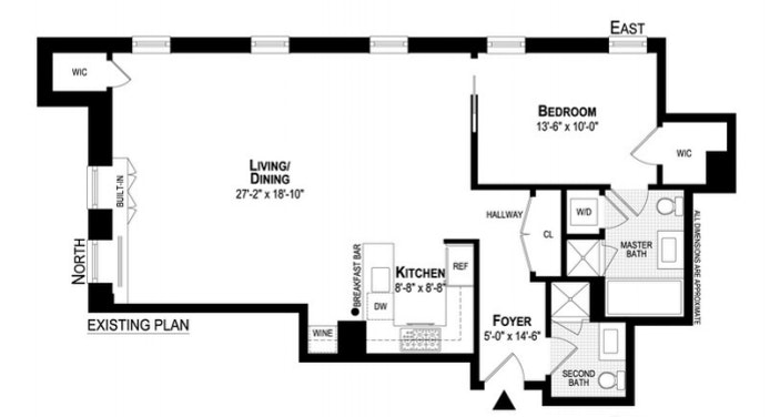 Floorplan for 159 West 24th Street, 2B