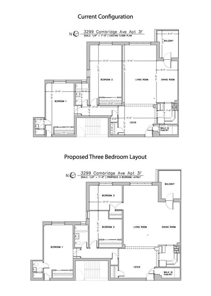 Floorplan for 3299 Cambridge Avenue, 3F