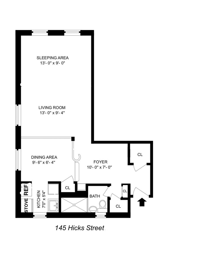Floorplan for 145 Hicks Street, B36