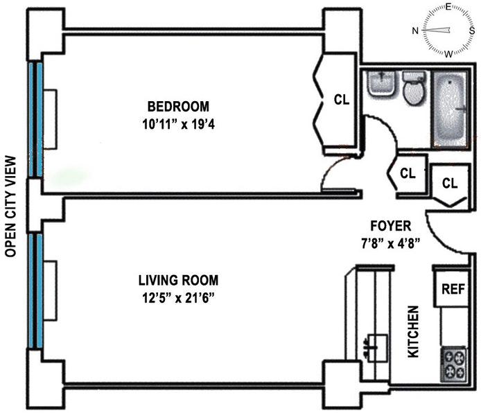 Floorplan for 1 Irving Place, G16C