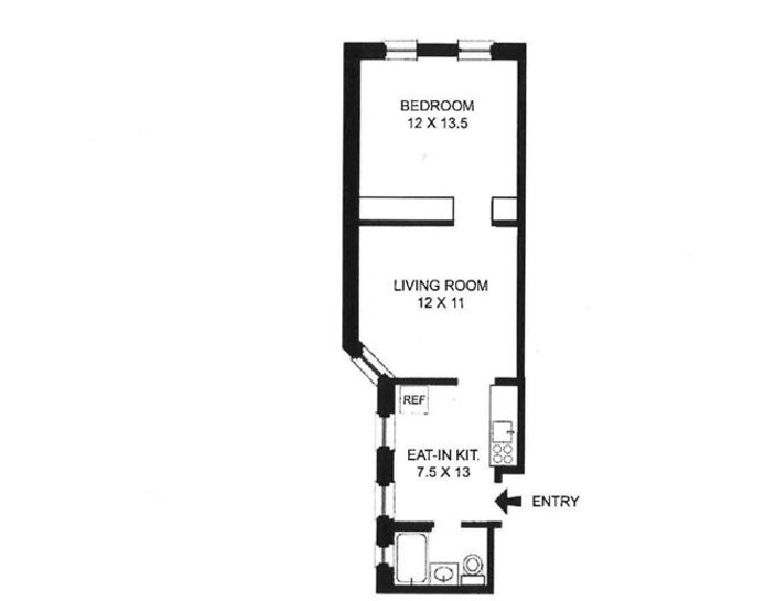 Floorplan for 326 East 73rd Street, 2A