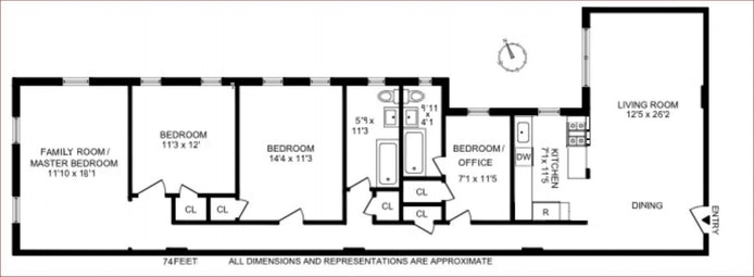 Floorplan for 401 Eighth Avenue, 43