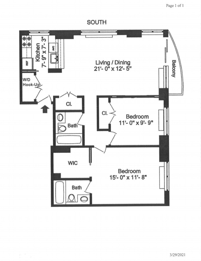 Floorplan for 300 East 85th Street, 1702