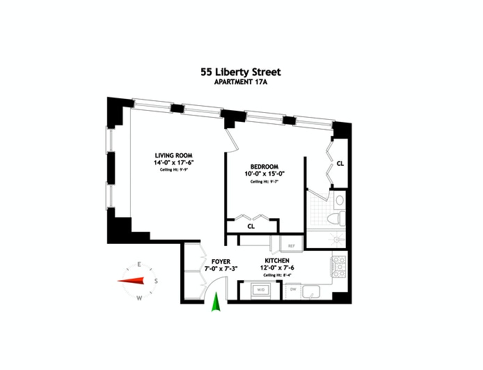 Floorplan for 55 Liberty Street, 17A