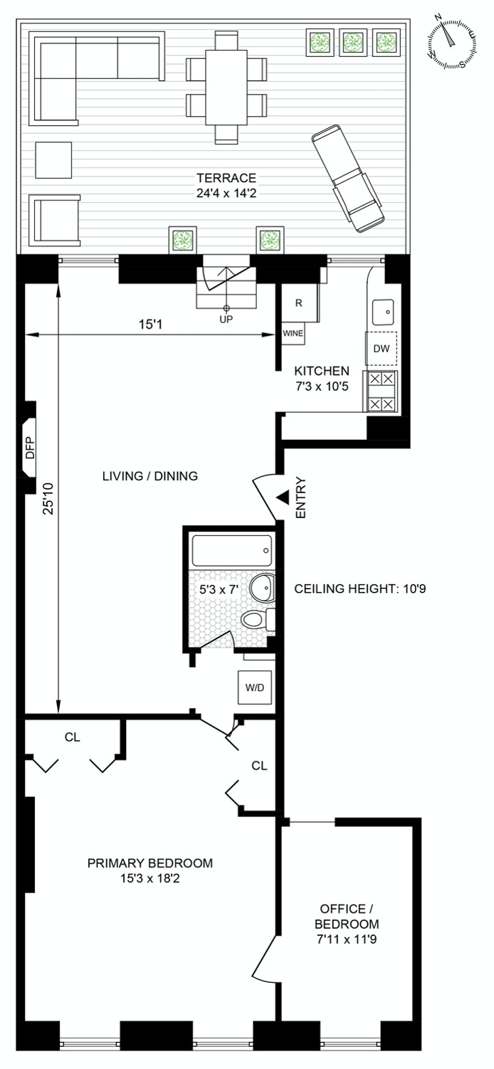 Floorplan for 453 West, 21st Street, 2