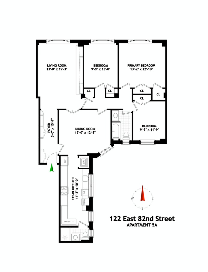 Floorplan for 122 East 82nd Street, 5A