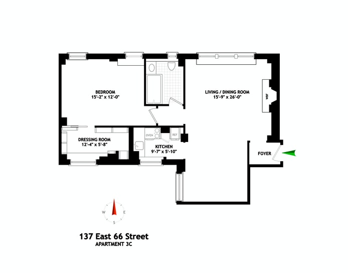 Floorplan for 137 East 66th Street, 3C