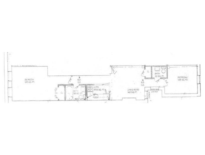 Floorplan for 219 West 20th Street, 4B