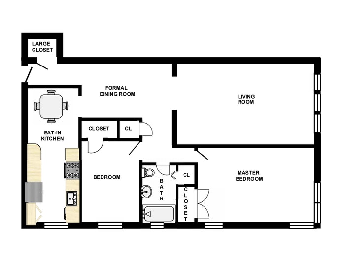 Floorplan for 85 -10 34th Ave, 226