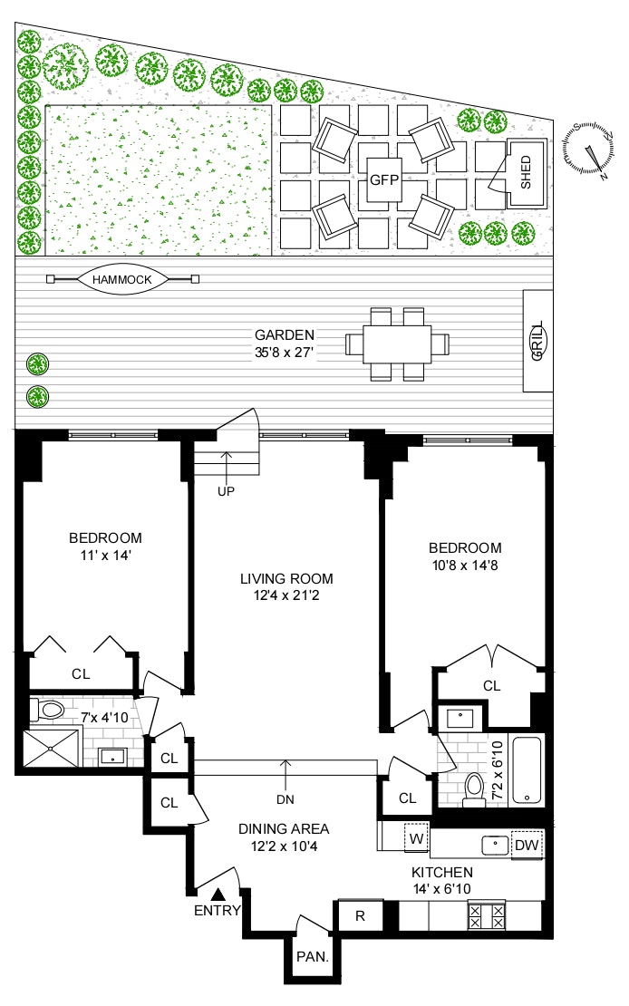Floorplan for 520 East 76th Street, 1C