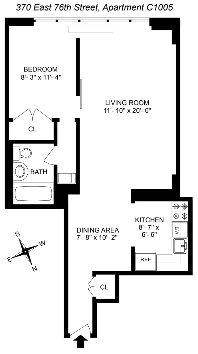 Floorplan for 370 East 76th Street, C1005