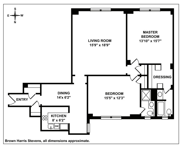 Floorplan for 425 East 51st Street, 5C