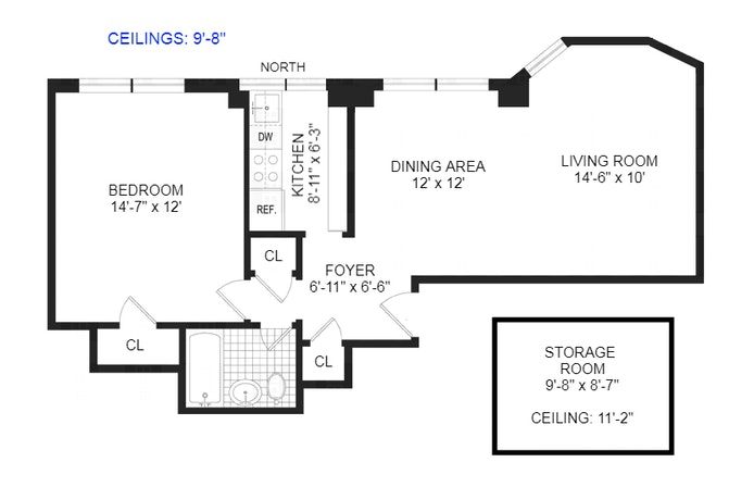 Floorplan for 263 West End Avenue, 7E