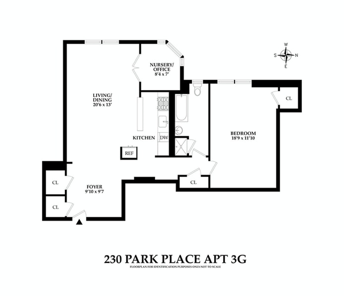Floorplan for 230 Park Place, 3G