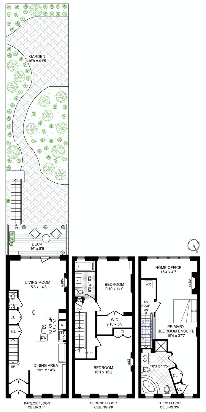 Floorplan for 728 A Carroll Street, TRIPLEX