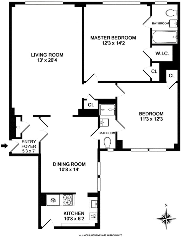 Floorplan for 324 East 41st Street, 701C