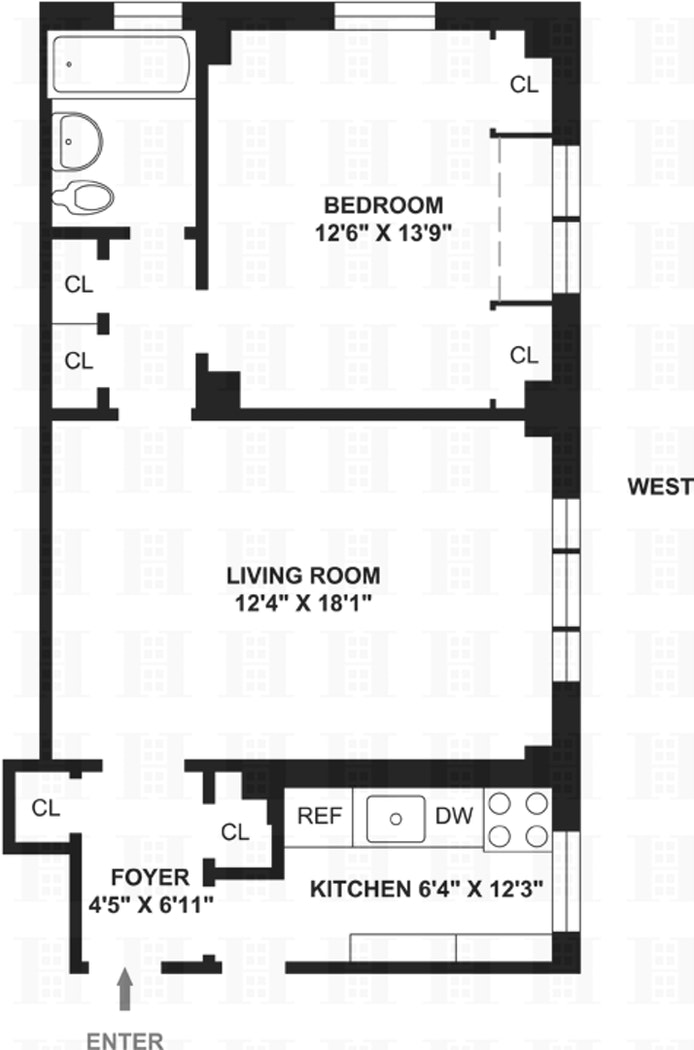 Floorplan for 108 East 91st Street, 2D