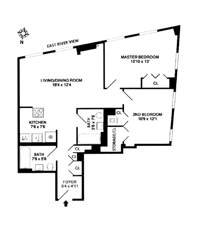 Floorplan for 1 Wall Street Court, 701