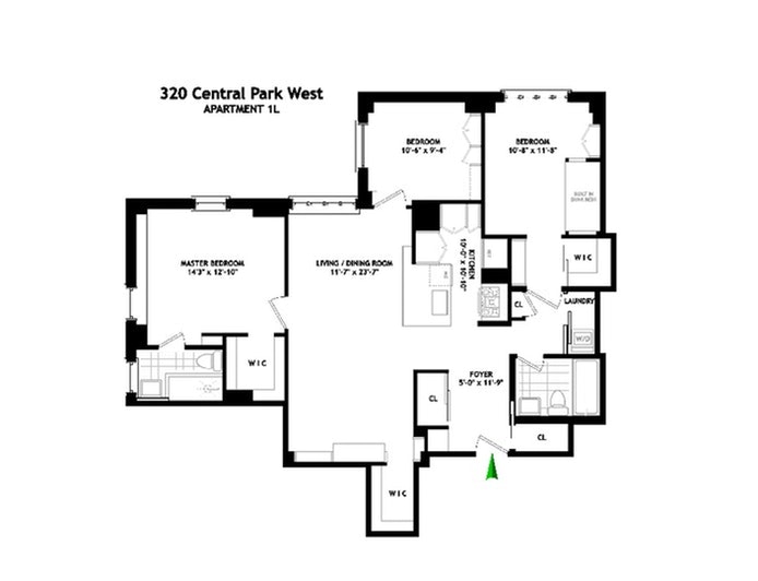 Floorplan for 320 Central Park West, 1L