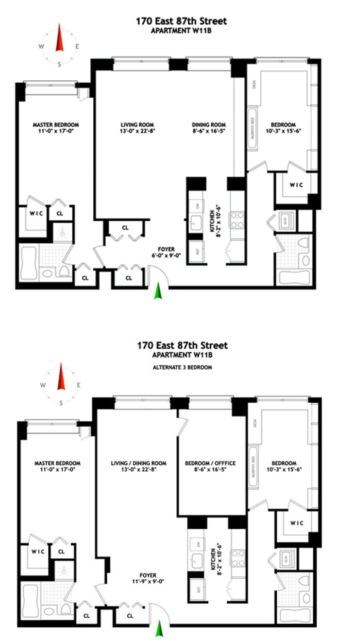 Floorplan for 170 East 87th Street, W11B