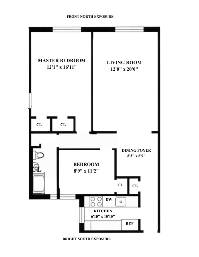 Floorplan for 402 East 74th Street, 6B