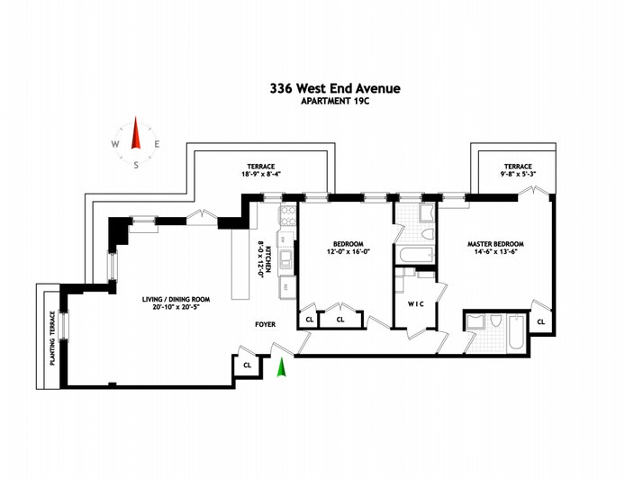 Floorplan for 336 West End Avenue, 19C