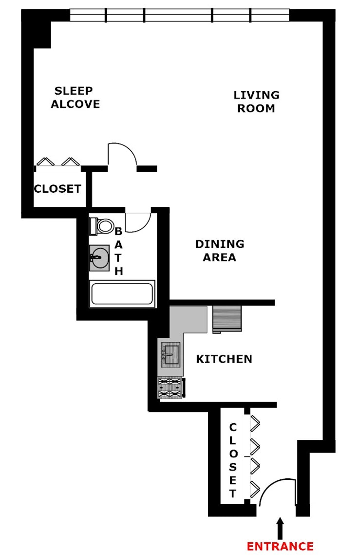 Floorplan for 40 Clinton Street, 2D
