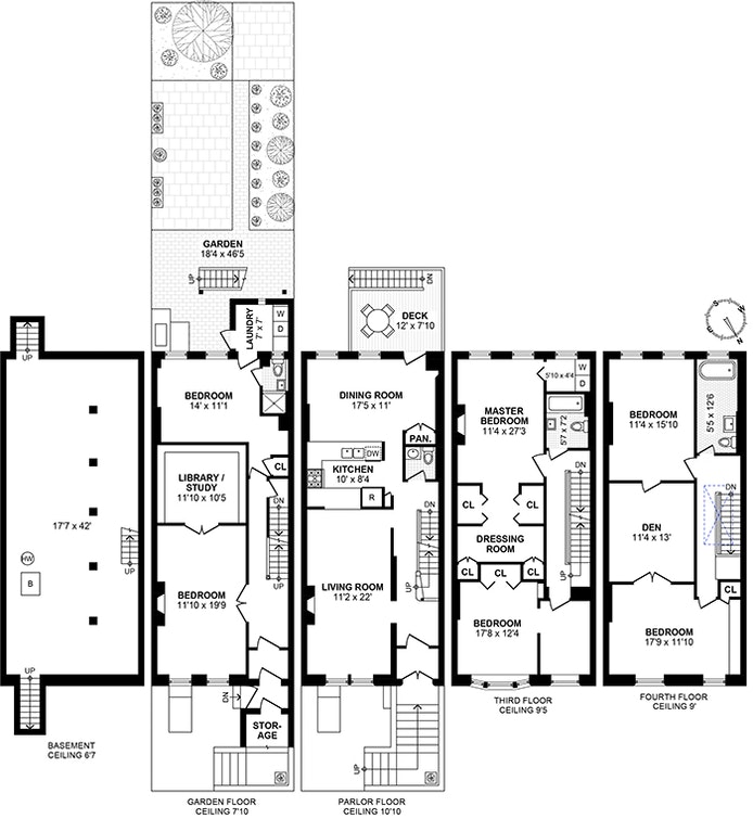 Floorplan for 106 Garfield Place, Townhouse