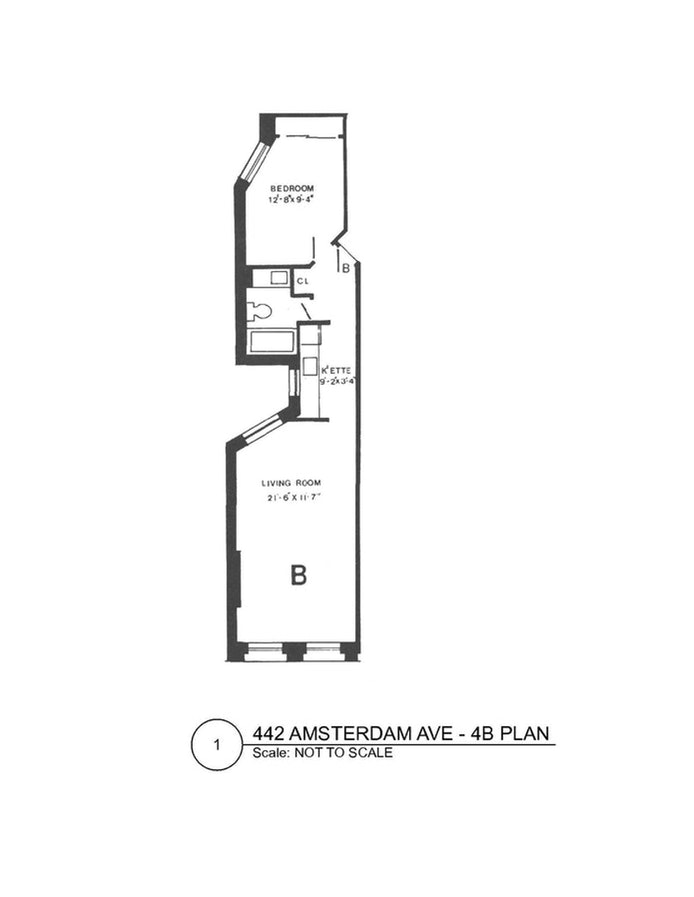 Floorplan for 442 Amsterdam Avenue, 4B