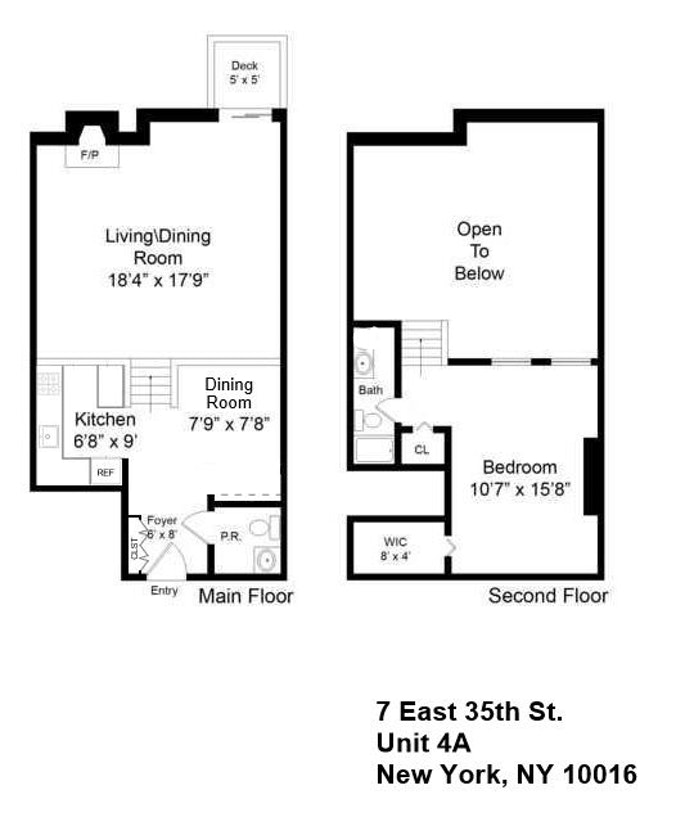 Floorplan for 7 East 35th Street, 4A